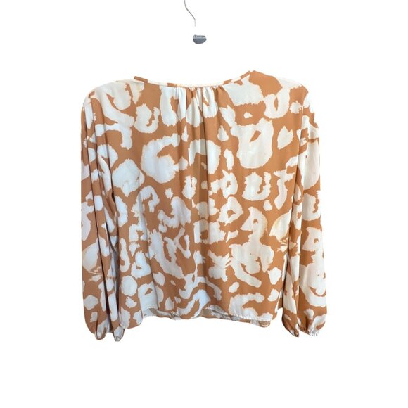 Elizabeth And James Womens V-Neck Long Sleeve Blouse Size M - Picture 3 of 3